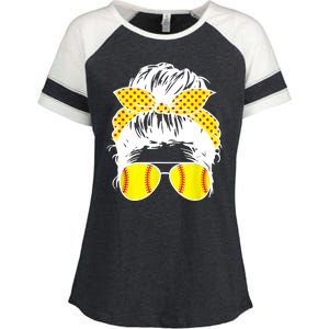 Softball Mom Sunglasses Enza Ladies Jersey Colorblock Tee