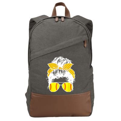 Softball Mom Sunglasses Cotton Canvas Backpack