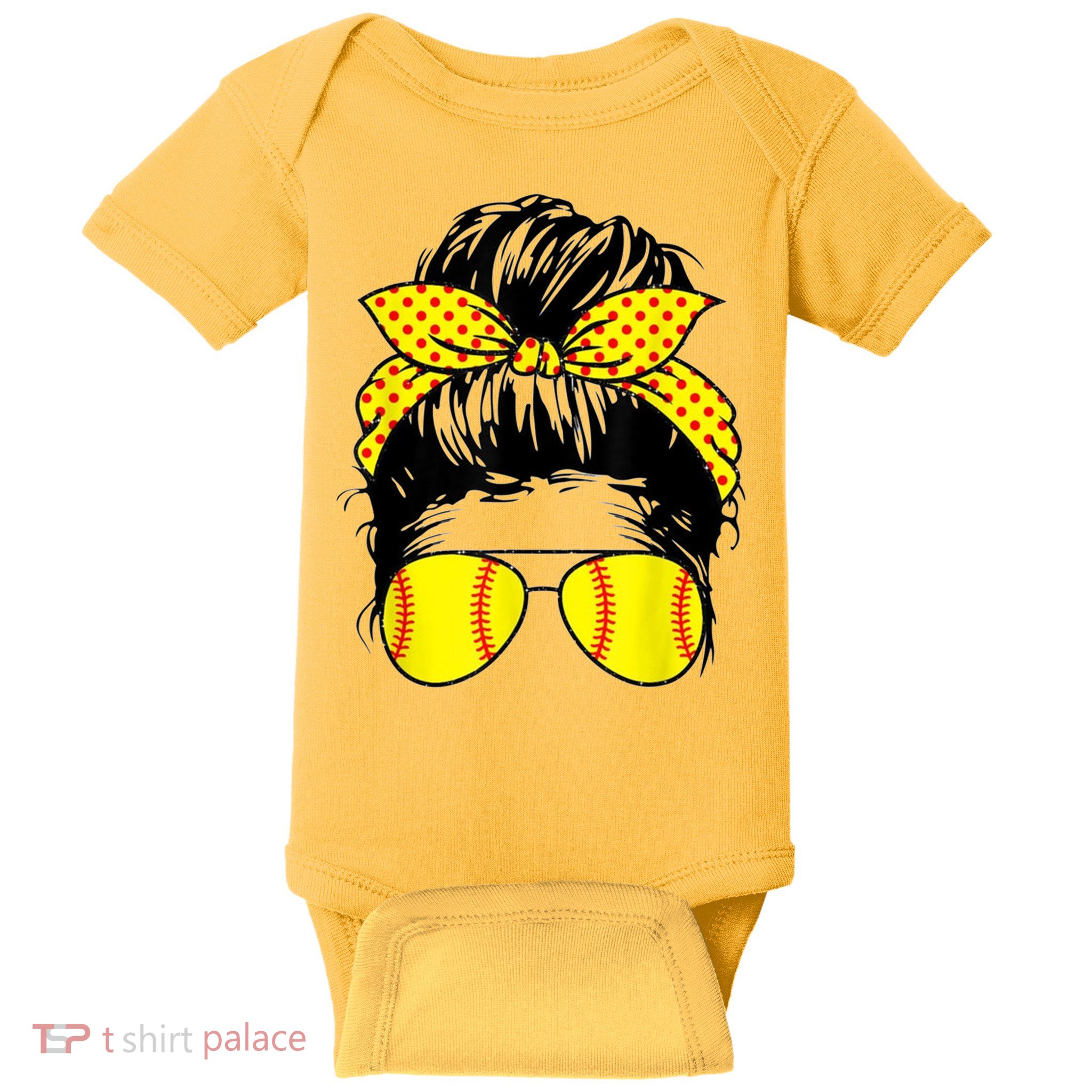 Softball Mom Sunglasses Baby Bodysuit