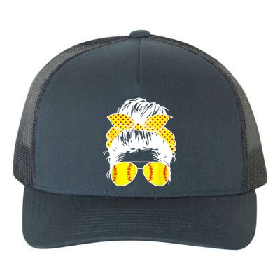 Softball Mom Sunglasses Yupoong Adult 5-Panel Trucker Hat