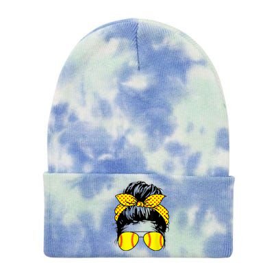 Softball Mom Sunglasses Tie Dye 12in Knit Beanie