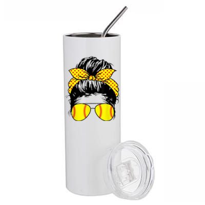 Softball Mom Sunglasses Stainless Steel Tumbler