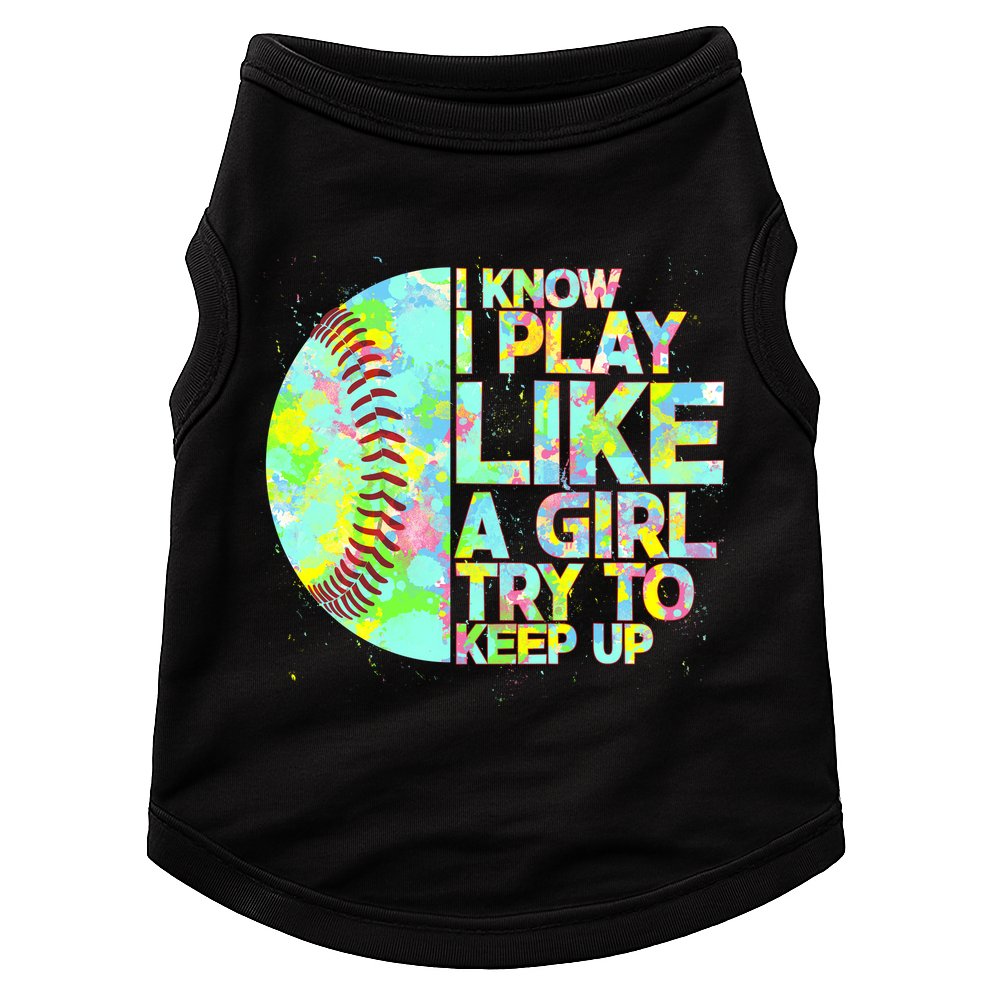 Softball Play Like A Girl Doggie Tank