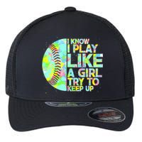 Softball Play Like A Girl Flexfit Unipanel Trucker Cap