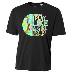 Softball Play Like A Girl Cooling Performance Crew T-Shirt