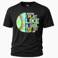 Softball Play Like A Girl Cooling Performance Crew T-Shirt