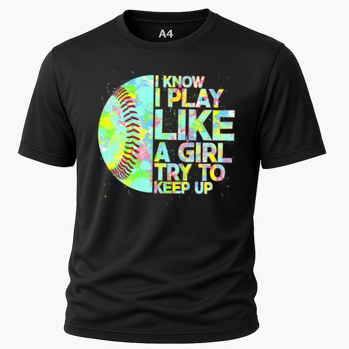 Softball Play Like A Girl Cooling Performance Crew T-Shirt