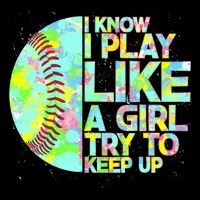 Softball Play Like A Girl Cooling Performance Crew T-Shirt
