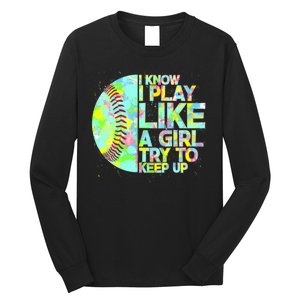 Softball Play Like A Girl Long Sleeve Shirt