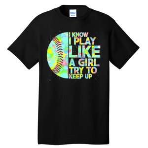 Softball Play Like A Girl Tall T-Shirt