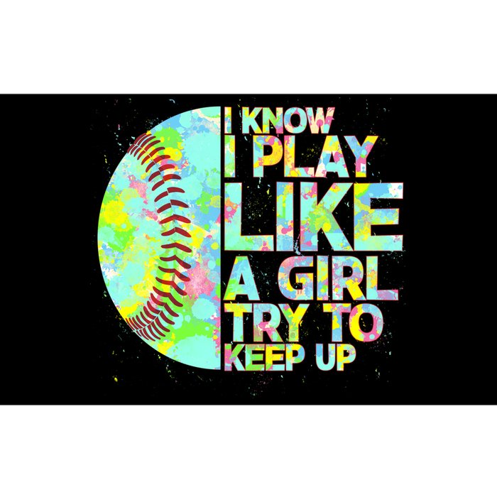 Softball Play Like A Girl Bumper Sticker