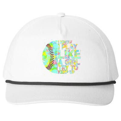 Softball Play Like A Girl Snapback Five-Panel Rope Hat