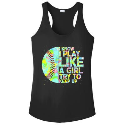Softball Play Like A Girl Ladies PosiCharge Competitor Racerback Tank