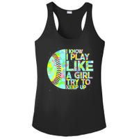 Softball Play Like A Girl Ladies PosiCharge Competitor Racerback Tank