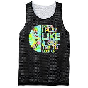 Softball Play Like A Girl Mesh Reversible Basketball Jersey Tank