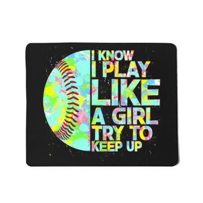 Softball Play Like A Girl Mousepad