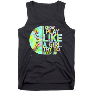 Softball Play Like A Girl Tank Top