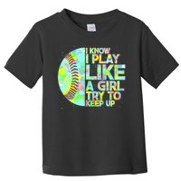 Softball Play Like A Girl Toddler T-Shirt