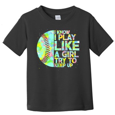 Softball Play Like A Girl Toddler T-Shirt