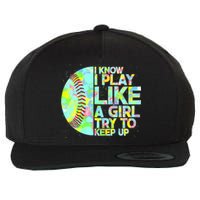 Softball Play Like A Girl Wool Snapback Cap