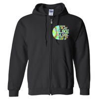 Softball Play Like A Girl Full Zip Hoodie