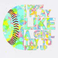 Softball Play Like A Girl Garment-Dyed Sweatshirt