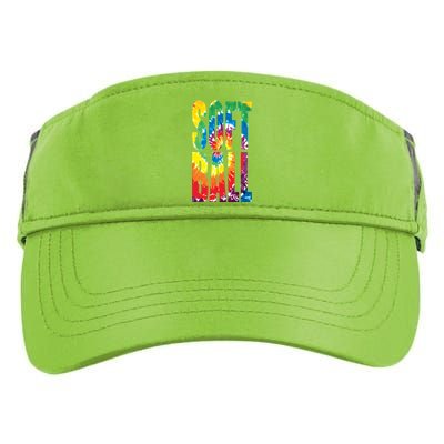 Softball Retro Tie Dye Adult Drive Performance Visor