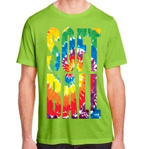 Softball Retro Tie Dye Adult ChromaSoft Performance T-Shirt