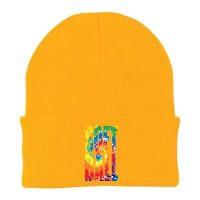 Softball Retro Tie Dye Knit Cap Winter Beanie