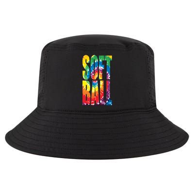 Softball Retro Tie Dye Cool Comfort Performance Bucket Hat