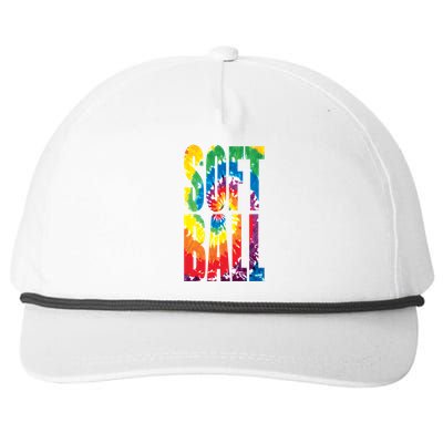 Softball Retro Tie Dye Snapback Five-Panel Rope Hat