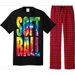 Softball Retro Tie Dye Pajama Set