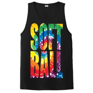 Softball Retro Tie Dye PosiCharge Competitor Tank