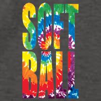 Softball Retro Tie Dye Vector Backpack