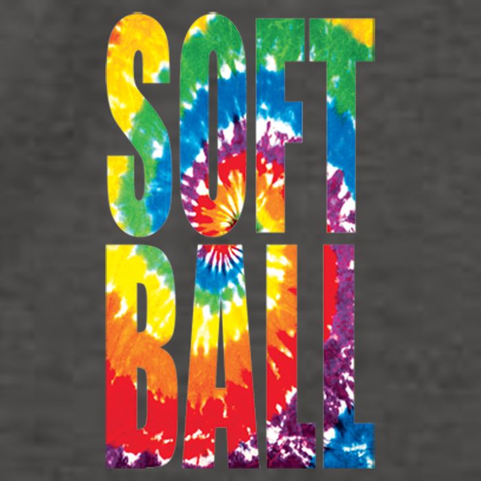 Softball Retro Tie Dye Vector Backpack
