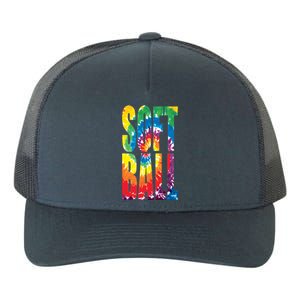 Softball Retro Tie Dye Yupoong Adult 5-Panel Trucker Hat