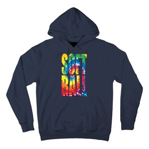 Softball Retro Tie Dye Hoodie