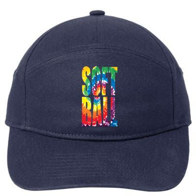 Softball Retro Tie Dye 7-Panel Snapback Hat