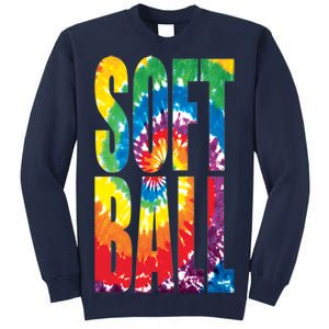 Softball Retro Tie Dye Tall Sweatshirt