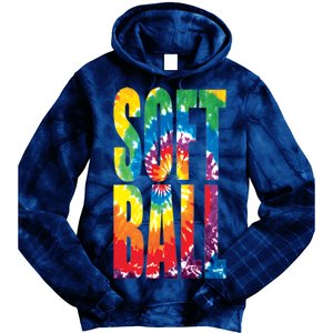 Softball Retro Tie Dye Tie Dye Hoodie