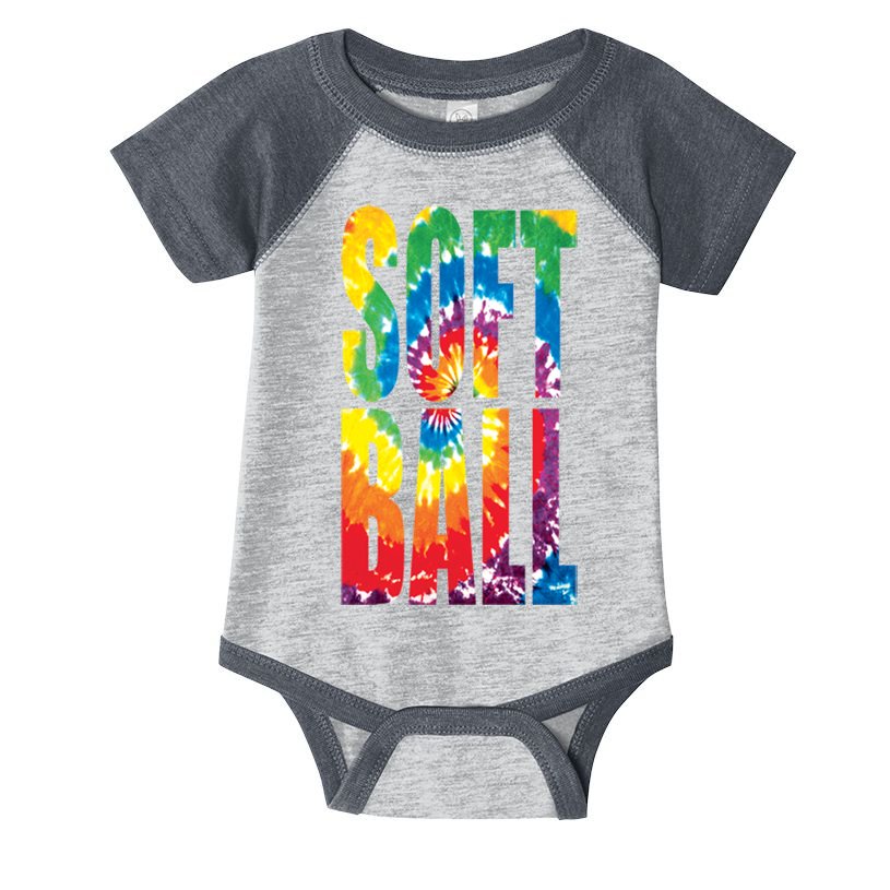 Softball Retro Tie Dye Infant Baby Jersey Bodysuit