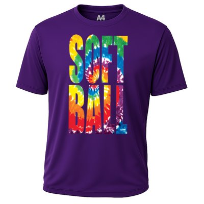 Softball Retro Tie Dye Performance Shirt