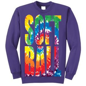 Softball Retro Tie Dye Sweatshirt