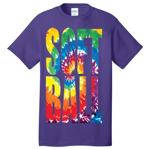 Softball Retro Tie Dye Tall T-Shirt