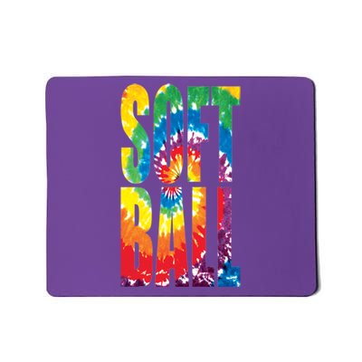 Softball Retro Tie Dye Mousepad