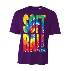 Softball Retro Tie Dye Performance Sprint T-Shirt