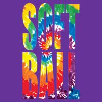 Softball Retro Tie Dye Baby Bodysuit