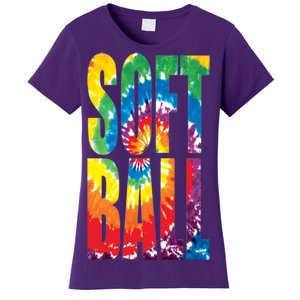 Softball Retro Tie Dye Women's T-Shirt