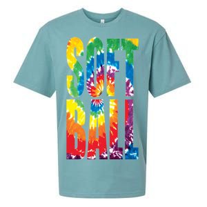 Softball Retro Tie Dye Sueded Cloud Jersey T-Shirt