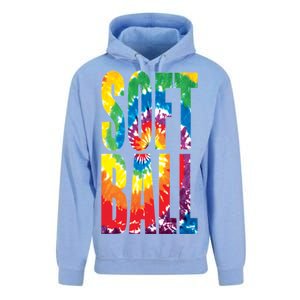 Softball Retro Tie Dye Unisex Surf Hoodie